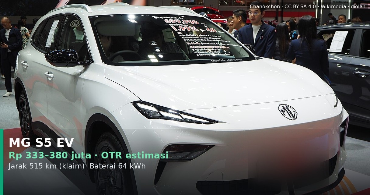 Kisaran Harga MG S5 EV 2026, DP, Cicilan, dan Biaya OTR Lengkap