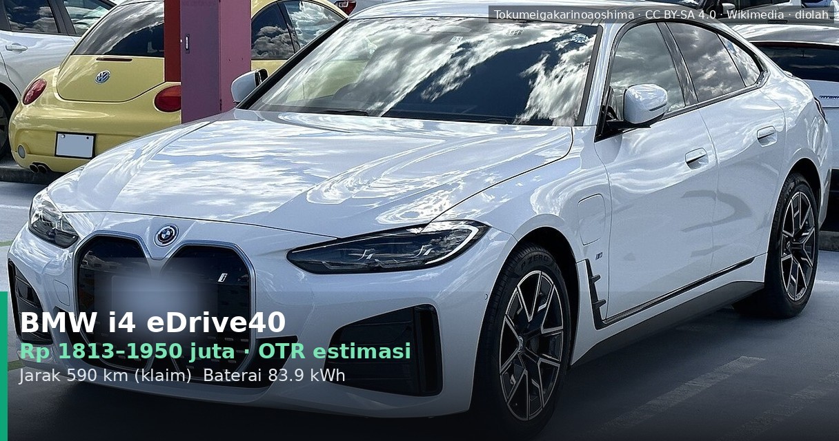 Berapa Harga BMW i4 eDrive40 2026? Cicilan, DP, dan Biaya On‑the‑Road Terperinci
